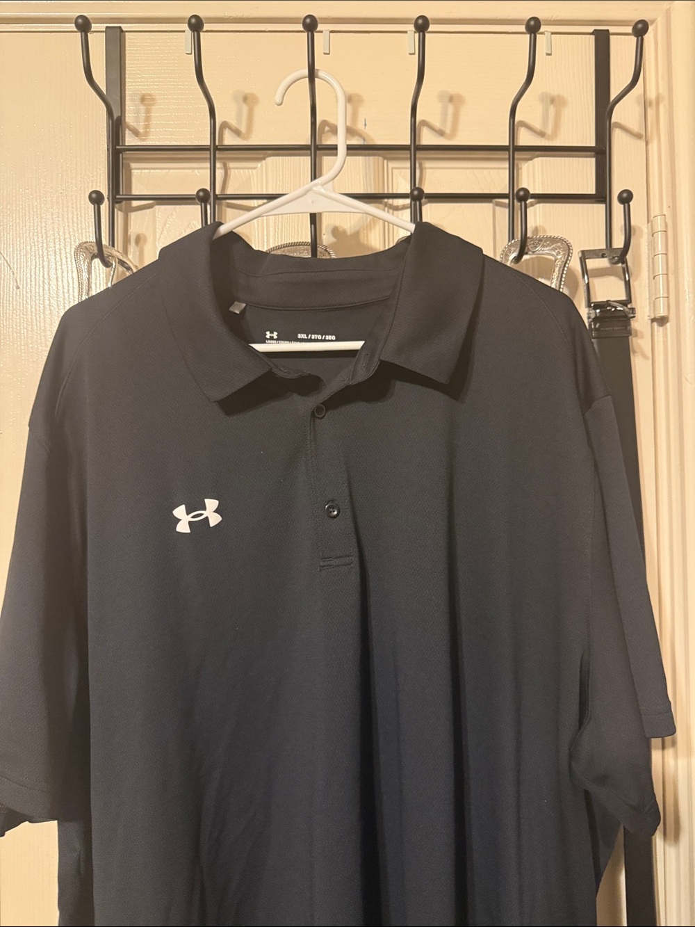 Under Armour Men’s Polo Shirt - Black with White Logo